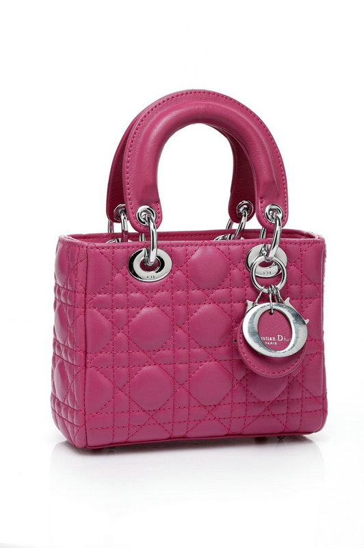 mini lady dior lambskin leather bag 6328 rosered